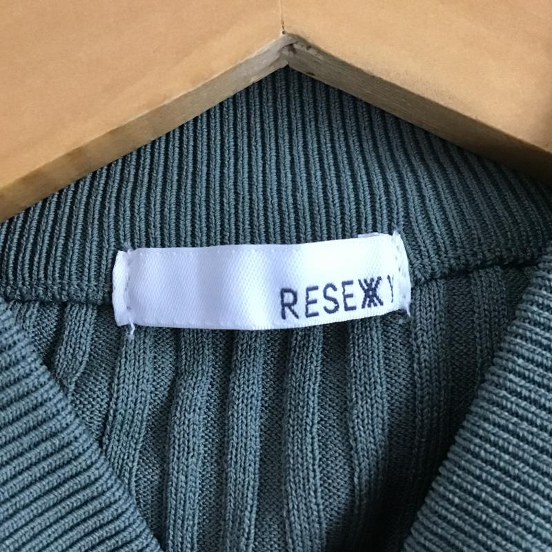 リゼクシー RESEXXY ワンピース ひざ丈スカート 152240307101 リブニットワンピース S 無地 緑 / グリーン / green レディース USED 古着 中古 10161024