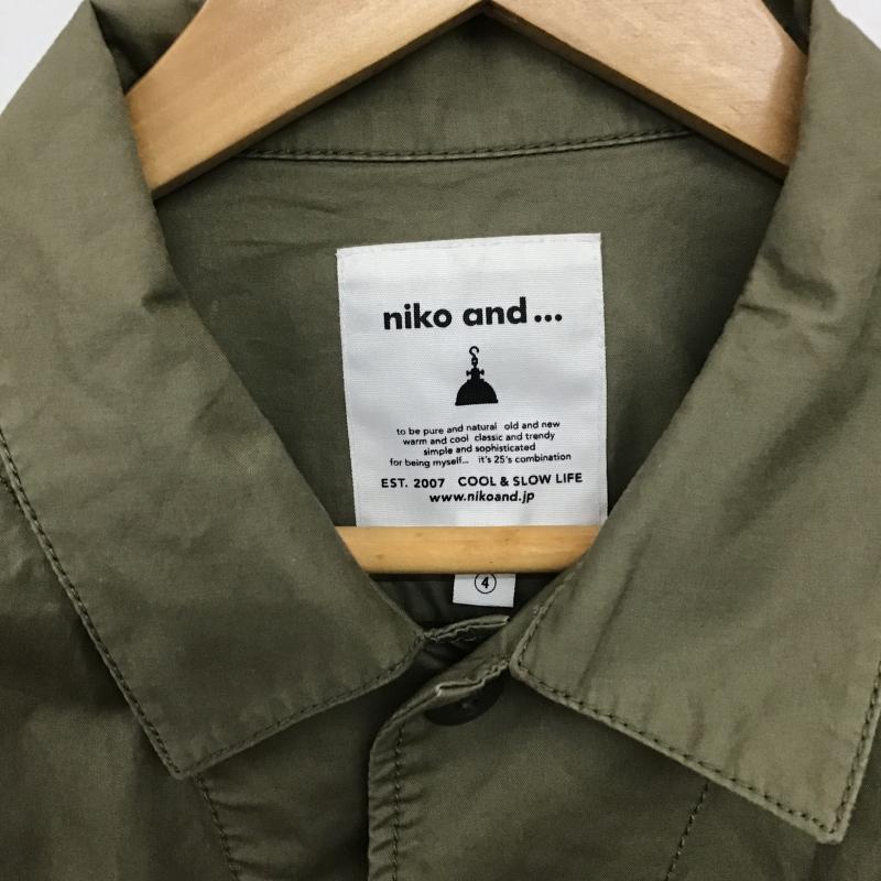 ニコアンド niko and... シャツ、ブラウス 長袖 L 無地 カーキ / カーキ / khaki レディース USED 古着 中古 10161026