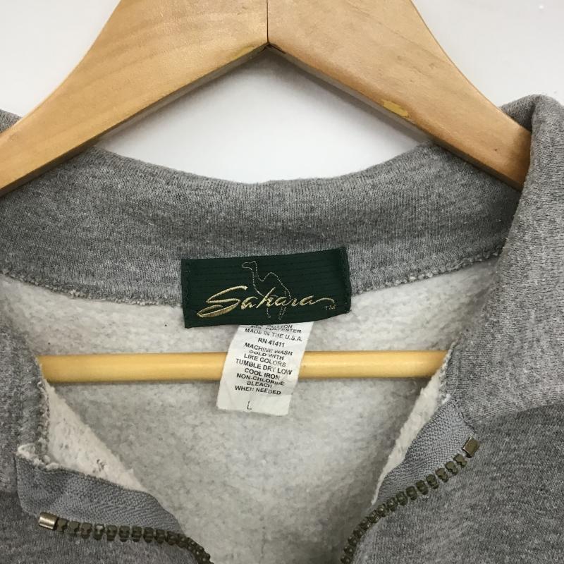サハラ sahara トレーナー 長袖 長袖トレーナー スウェット L ロゴ、文字 灰 / グレー / gray メンズ USED 古着 中古 10161033