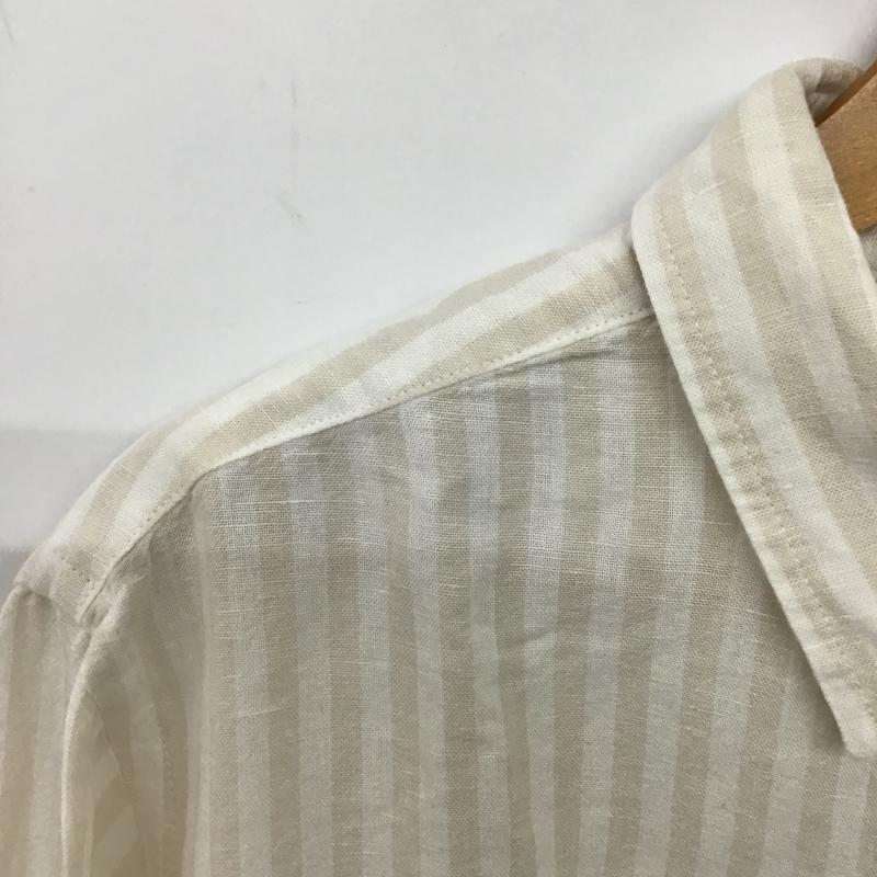 バナナリパブリック BANANA REPUBLIC シャツ、ブラウス 長袖 長袖シャツ ストライプシャツ カラーシャツ L ボーダー柄 ベージュ / ベージュ / beige X アイボリー / アイボリー / メンズ USED 古着 中古 10161035