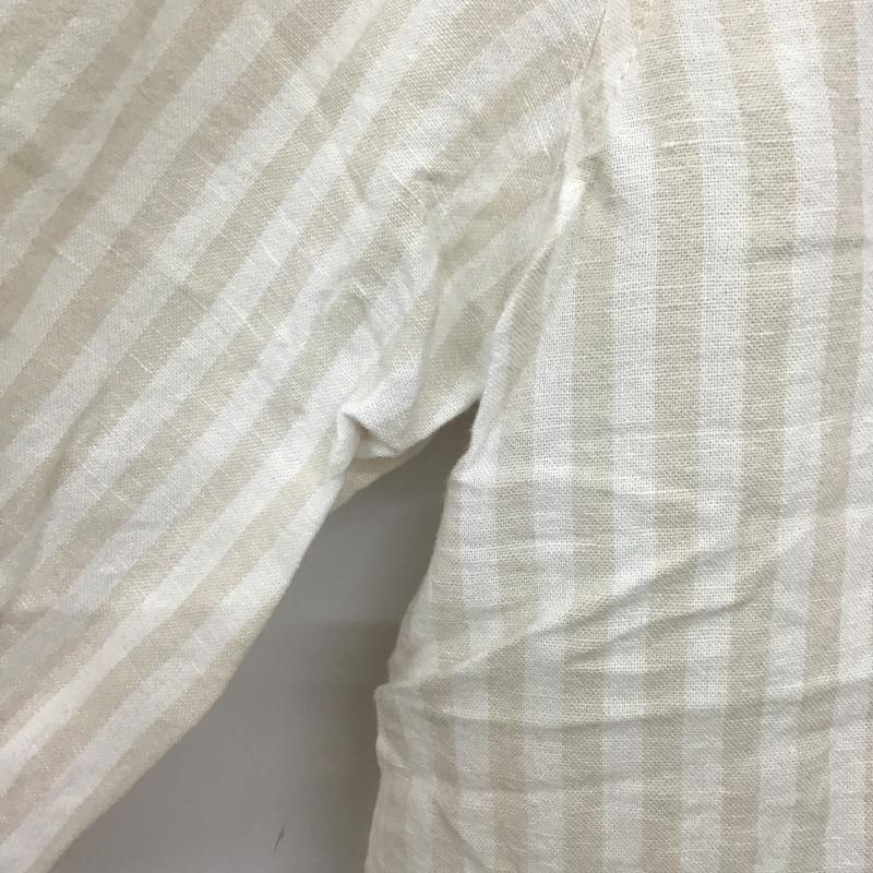 バナナリパブリック BANANA REPUBLIC シャツ、ブラウス 長袖 長袖シャツ ストライプシャツ カラーシャツ L ボーダー柄 ベージュ / ベージュ / beige X アイボリー / アイボリー / メンズ USED 古着 中古 10161035
