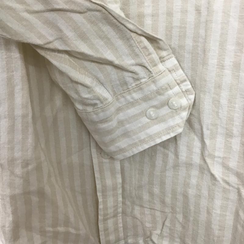 バナナリパブリック BANANA REPUBLIC シャツ、ブラウス 長袖 長袖シャツ ストライプシャツ カラーシャツ L ボーダー柄 ベージュ / ベージュ / beige X アイボリー / アイボリー / メンズ USED 古着 中古 10161035