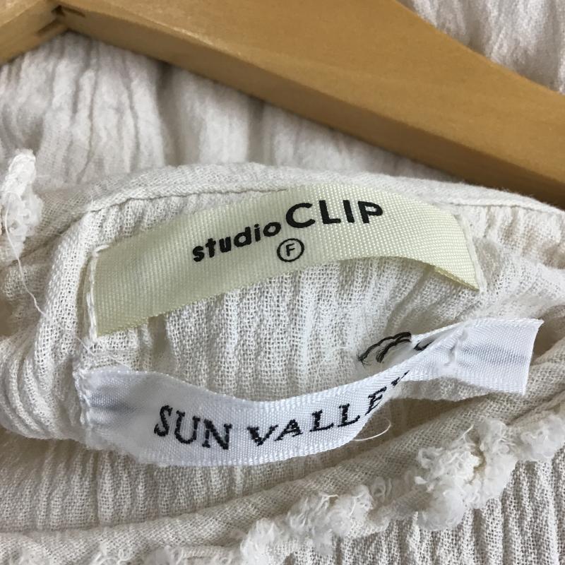 スタディオクリップ studio CLIP チュニック 七分袖 FS264004-1 SUN VALLEY コットンガーゼ フリルカラー チュニック FREE 無地 ベージュ / ベージュ / beige レディース USED 古着 中古 10161038