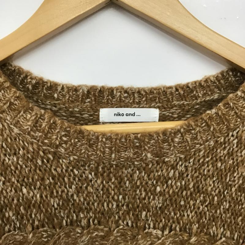 ニコアンド niko and... ニット、セーター 長袖 無地 茶 / ブラウン / brown レディース USED 古着 中古 10161039