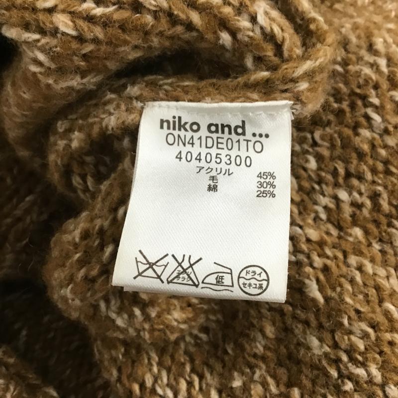 ニコアンド niko and... ニット、セーター 長袖 無地 茶 / ブラウン / brown レディース USED 古着 中古 10161039