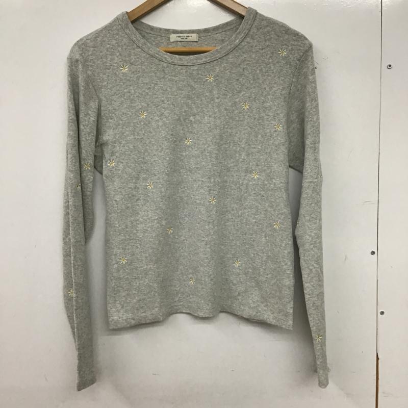 フリークスストア FREAK S STORE Tシャツ 長袖 1120248902621 ミニデイジー刺繍 ロンT 25AW FREE 無地 X 刺繍 灰 / グレー / gray レディース USED 古着 中古 10161041