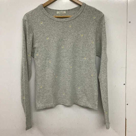 フリークスストア FREAK S STORE Tシャツ 長袖 1120248902621 ミニデイジー刺繍 ロンT 25AW FREE 無地 X 刺繍 灰 / グレー / gray レディース USED 古着 中古 10161041