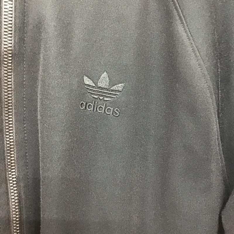 アディダス adidas ジャケット、上着 ジャンパー、ブルゾン ジップアップジャケット アウター ジャージ M ロゴ、文字 黒 / ブラック / black メンズ USED 古着 中古 10161049
