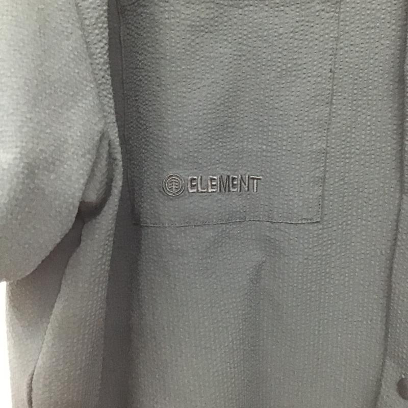 エレメント ELEMENT シャツ、ブラウス 半袖 半袖シャツ 無地シャツ ポケットシャツ L 無地 ダークグレー / ダークグレー / メンズ USED 古着 中古 10161051