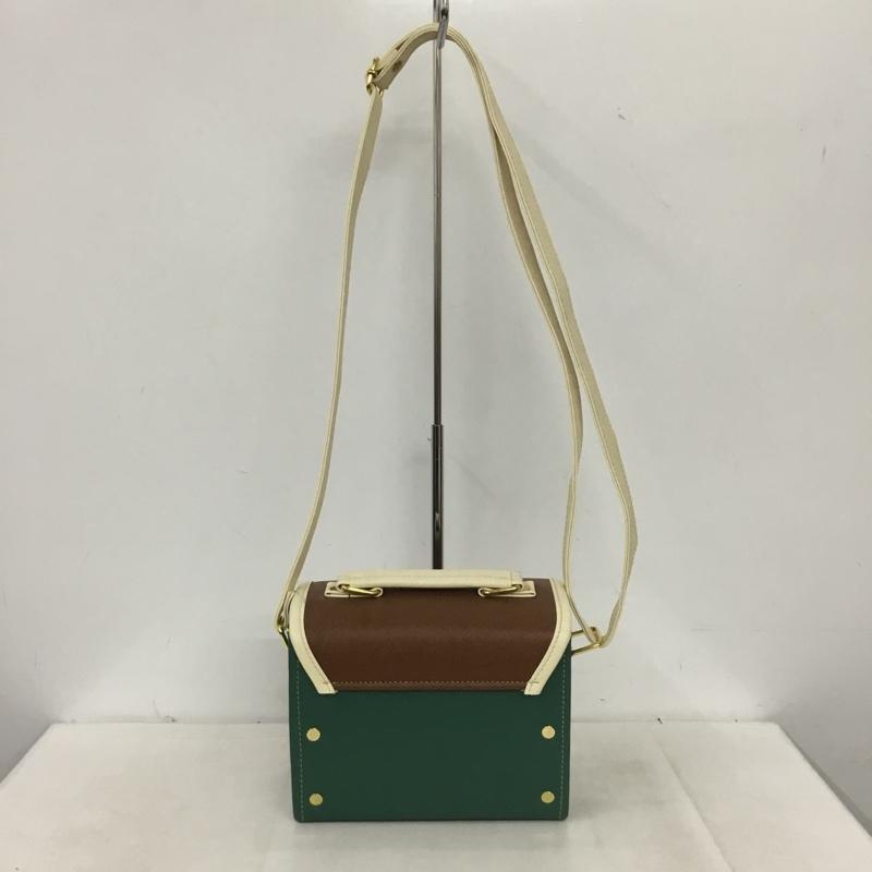 古着 USED ショルダーバッグ ショルダーバッグ スクエアバッグ 無地 茶 / ブラウン / brown X 緑 / グリーン / green X アイボリー / アイボリー / レディース USED 古着 中古 10161052