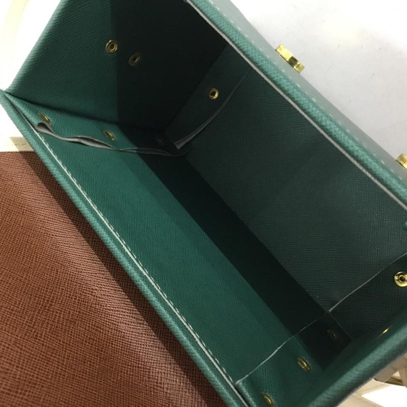 古着 USED ショルダーバッグ ショルダーバッグ スクエアバッグ 無地 茶 / ブラウン / brown X 緑 / グリーン / green X アイボリー / アイボリー / レディース USED 古着 中古 10161052