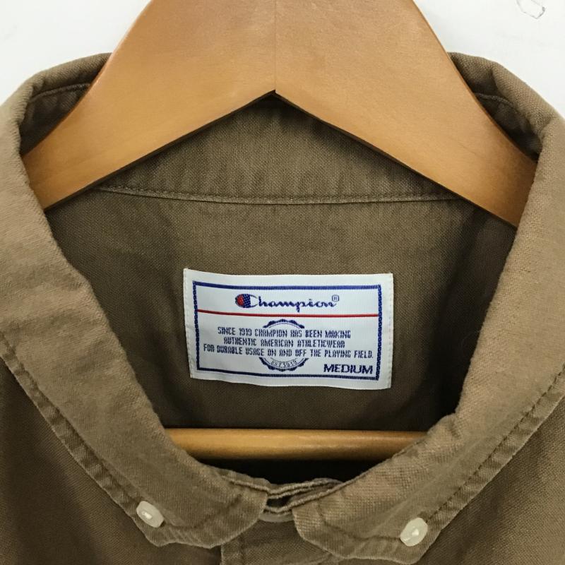 チャンピオン Champion シャツ、ブラウス 長袖 長袖シャツ 無地シャツ カラーシャツ ボタンダウンシャツ M 無地 ベージュ / ベージュ / beige メンズ USED 古着 中古 10161054