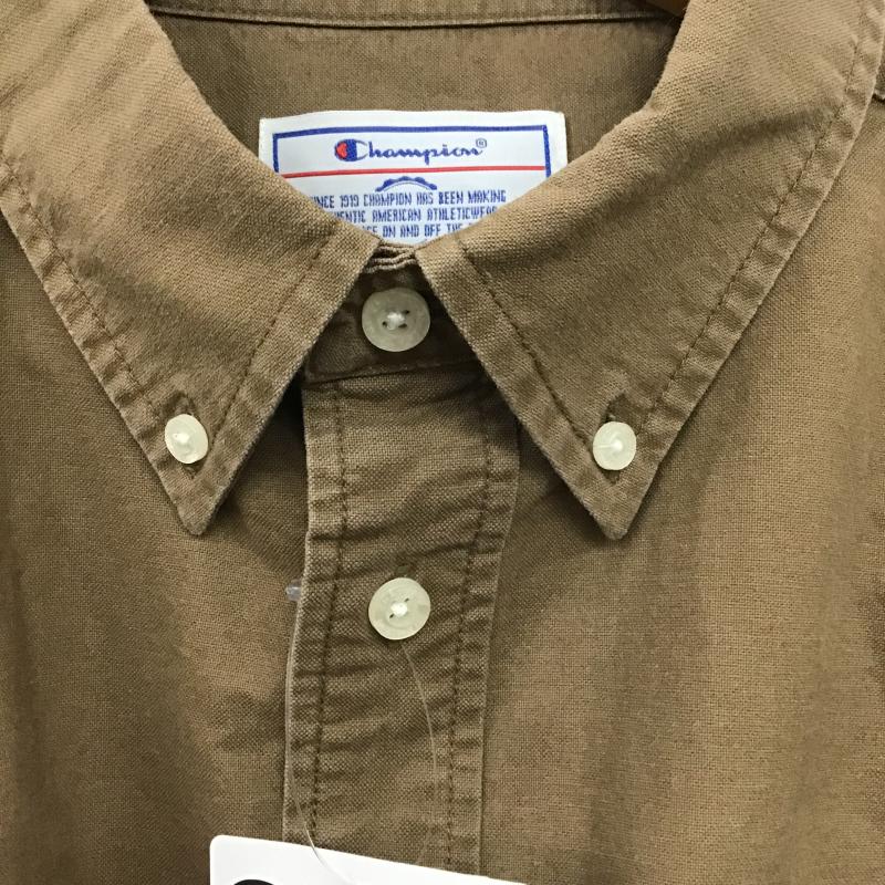 チャンピオン Champion シャツ、ブラウス 長袖 長袖シャツ 無地シャツ カラーシャツ ボタンダウンシャツ M 無地 ベージュ / ベージュ / beige メンズ USED 古着 中古 10161054