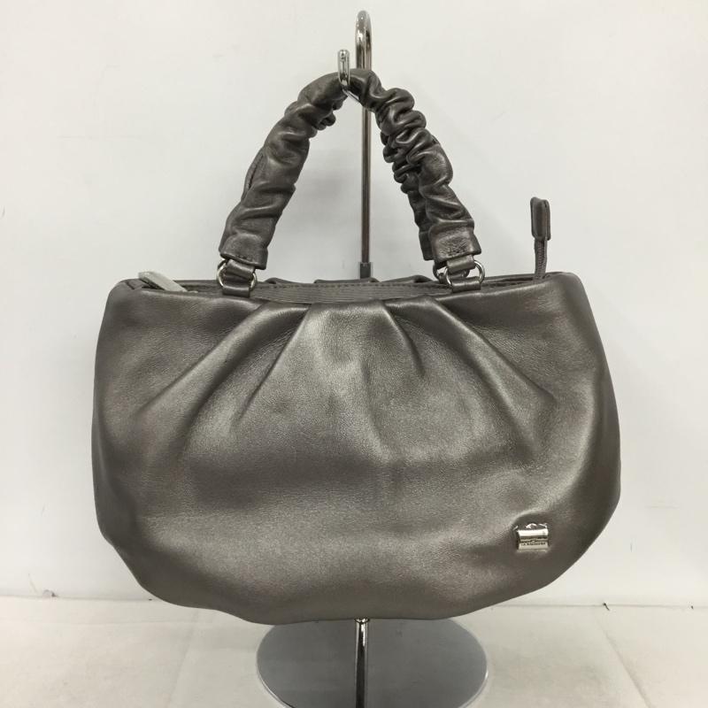 ラ バガジェリー LA BAGAGERIE ハンドバッグ ハンドバッグ ギャザーハンドル ロゴ、文字 銀 / シルバー / silver color レディース USED 古着 中古 10161056