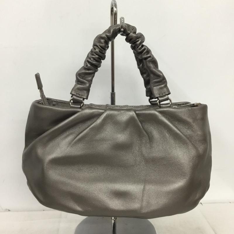 ラ バガジェリー LA BAGAGERIE ハンドバッグ ハンドバッグ ギャザーハンドル ロゴ、文字 銀 / シルバー / silver color レディース USED 古着 中古 10161056