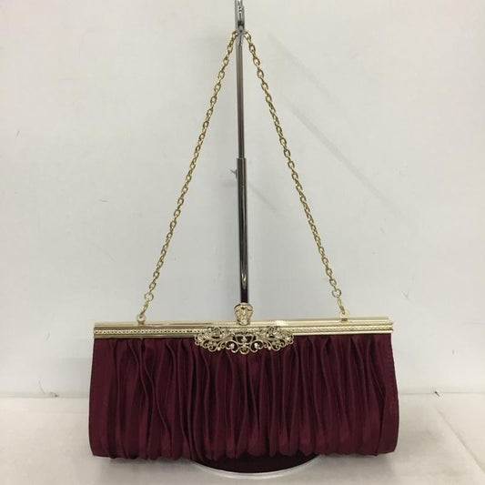 アクシーズファム axes femme ハンドバッグ ハンドバッグ パーティバック 無地 えんじ / ワインレッド / dark red X 金 / ゴールド / gold color レディース USED 古着 中古 10161058