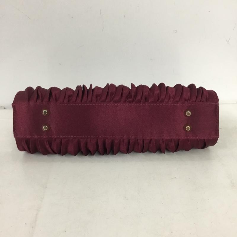 アクシーズファム axes femme ハンドバッグ ハンドバッグ パーティバック 無地 えんじ / ワインレッド / dark red X 金 / ゴールド / gold color レディース USED 古着 中古 10161058