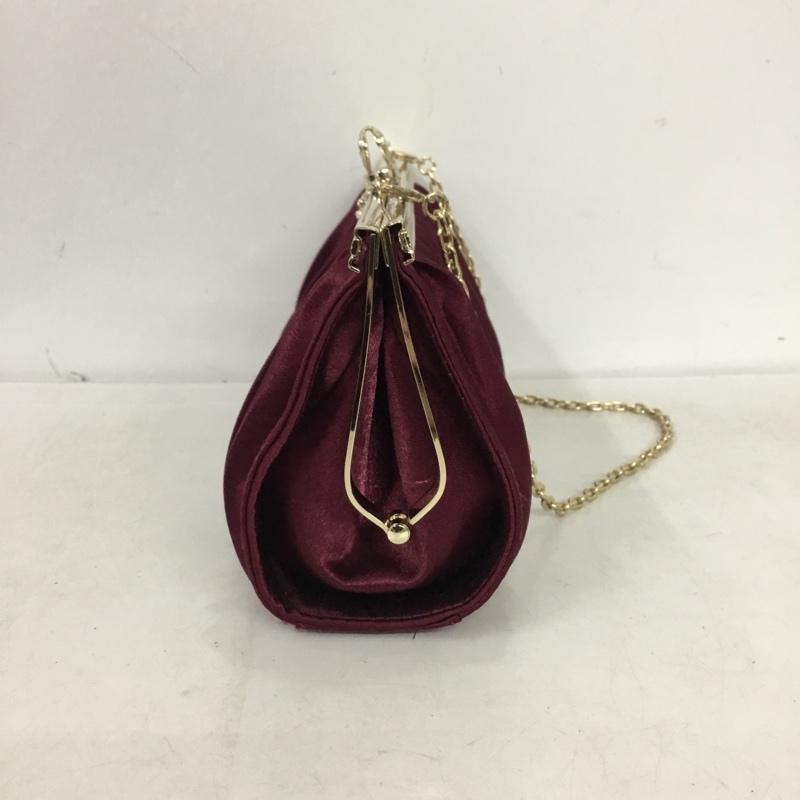 アクシーズファム axes femme ハンドバッグ ハンドバッグ パーティバック 無地 えんじ / ワインレッド / dark red X 金 / ゴールド / gold color レディース USED 古着 中古 10161058