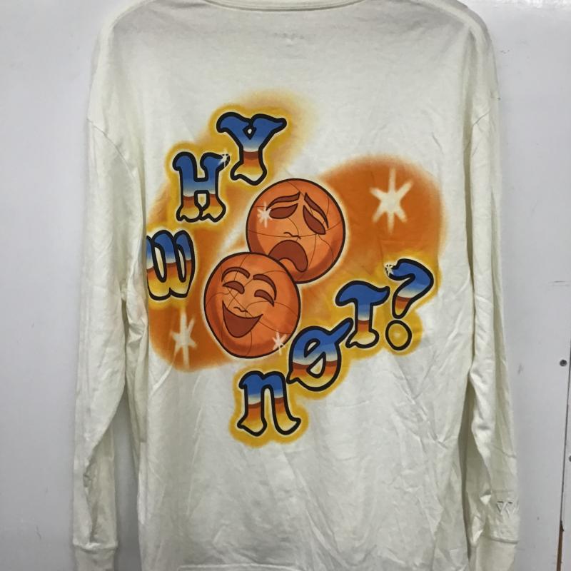 エアジョーダン AIR JORDAN カットソー 長袖 長袖カットソー クルーネックカットソー プリントカットソー XXL ロゴ、文字 白 / ホワイト / white メンズ USED 古着 中古 10161062