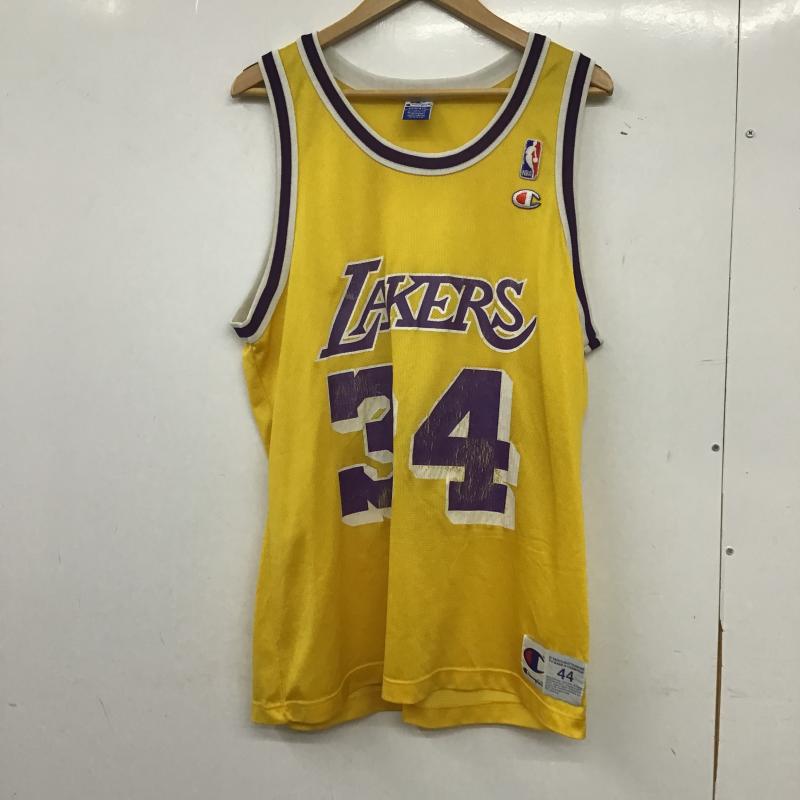 チャンピオン Champion タンクトップ タンクトップ タンクトップ ノースリーブカットソー クルーネック 44 ロゴ、文字 黄 / イエロー / yellow メンズ USED 古着 中古 10161064