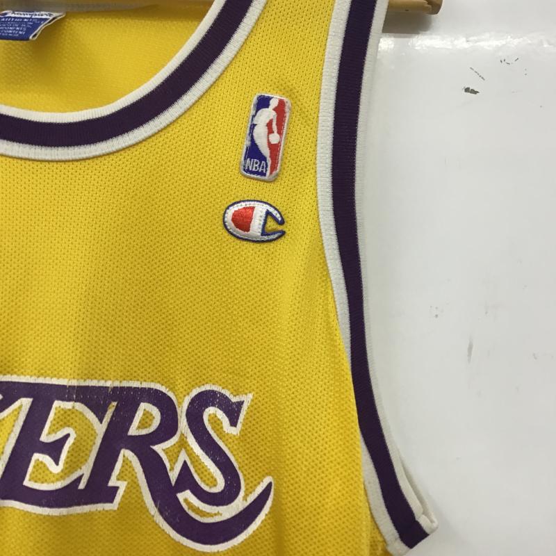 チャンピオン Champion タンクトップ タンクトップ タンクトップ ノースリーブカットソー クルーネック 44 ロゴ、文字 黄 / イエロー / yellow メンズ USED 古着 中古 10161064