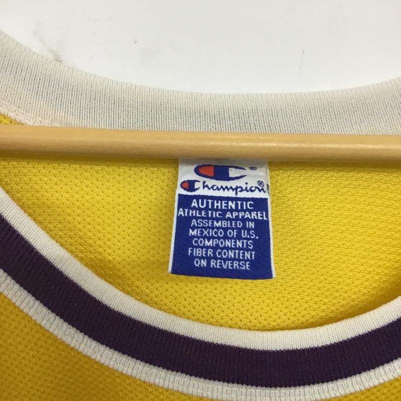 チャンピオン Champion タンクトップ タンクトップ タンクトップ ノースリーブカットソー クルーネック 44 ロゴ、文字 黄 / イエロー / yellow メンズ USED 古着 中古 10161064