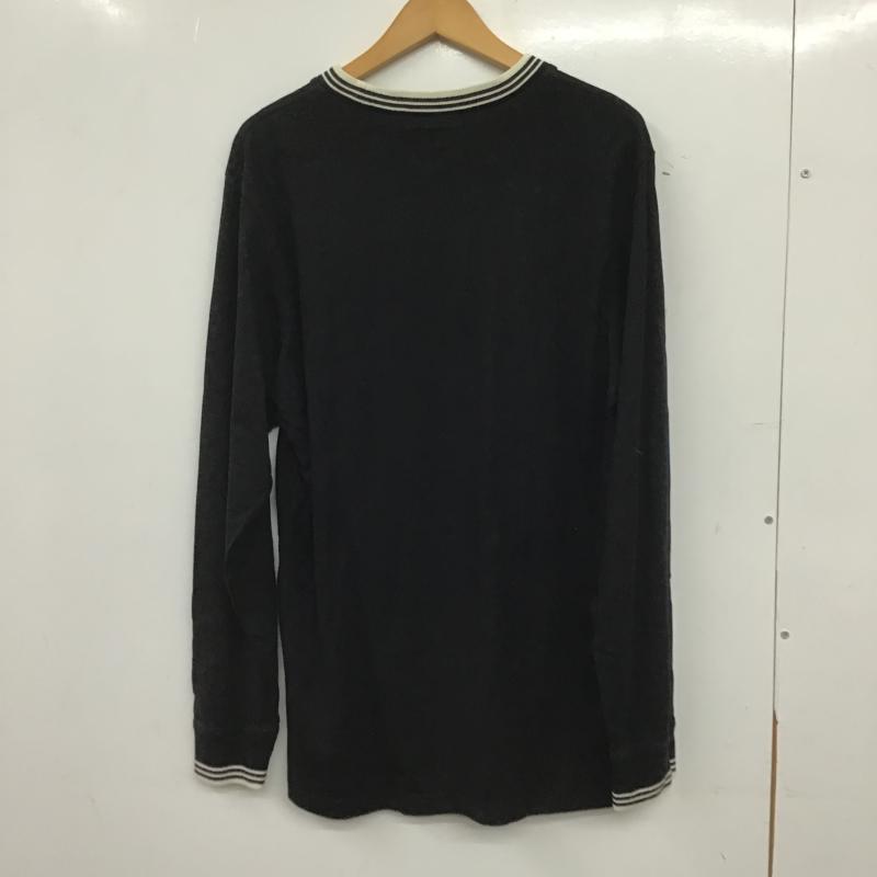 シュプリーム Supreme カットソー 長袖 長袖カットソー プリントカットソー クルーネック M ロゴ、文字 黒 / ブラック / black メンズ USED 古着 中古 10161065