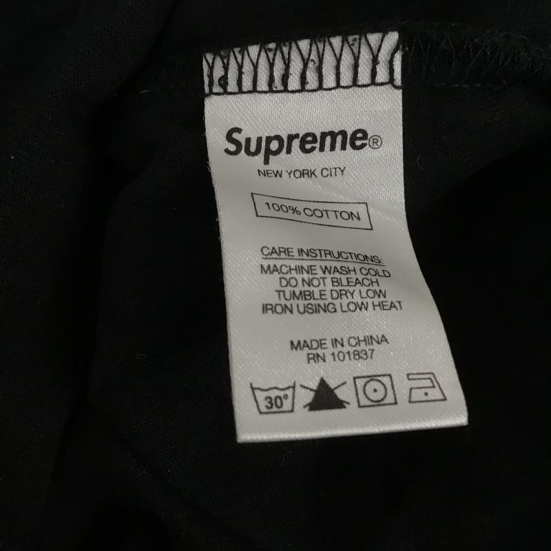 シュプリーム Supreme カットソー 長袖 長袖カットソー プリントカットソー クルーネック M ロゴ、文字 黒 / ブラック / black メンズ USED 古着 中古 10161065