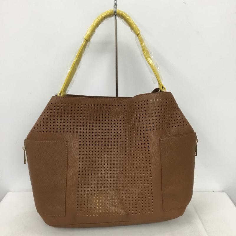 ドゥクラッセ DoCLASSE トートバッグ トートバッグ 15401-270-F 本革 パンチング 3WAYバッグ タグ付き 無地 茶 / ブラウン / brown X 黄 / イエロー / yellow レディース USED 古着 中古 10161066