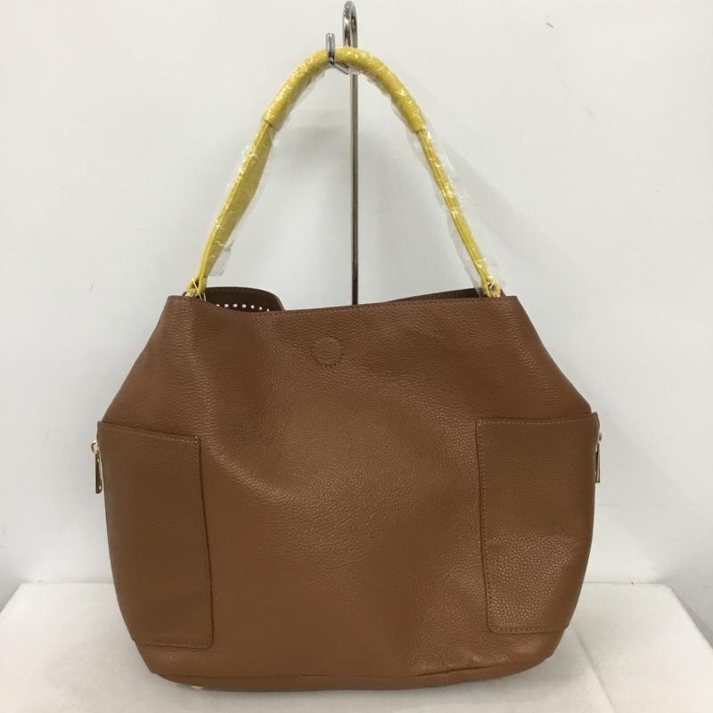 ドゥクラッセ DoCLASSE トートバッグ トートバッグ 15401-270-F 本革 パンチング 3WAYバッグ タグ付き 無地 茶 / ブラウン / brown X 黄 / イエロー / yellow レディース USED 古着 中古 10161066