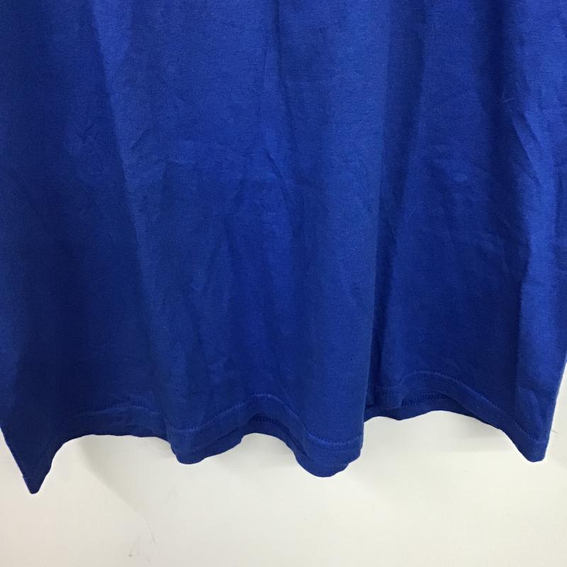 アディダス adidas Tシャツ 半袖 半袖カットソー プリントTシャツ クルーネックカットソー L ロゴ、文字 青 / ブルー / blue メンズ USED 古着 中古 10161068
