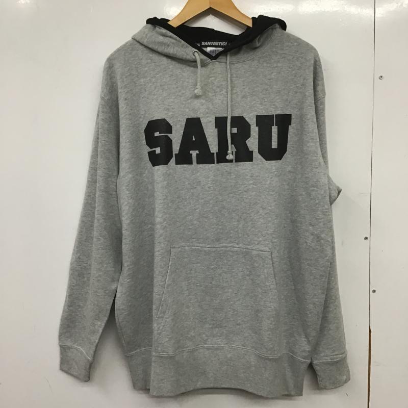 サンタスティック SANTASTIC! パーカー 長袖 長袖パーカー プルオーバーパーカー スウェット XL ロゴ、文字 灰 / グレー / gray メンズ USED 古着 中古 10161071