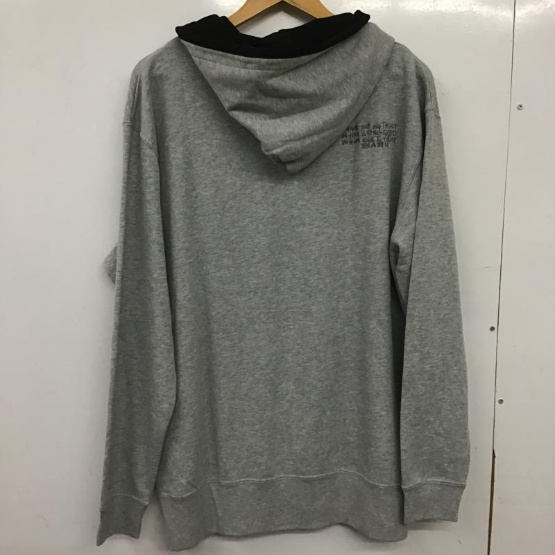 サンタスティック SANTASTIC! パーカー 長袖 長袖パーカー プルオーバーパーカー スウェット XL ロゴ、文字 灰 / グレー / gray メンズ USED 古着 中古 10161071