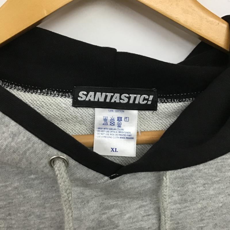 サンタスティック SANTASTIC! パーカー 長袖 長袖パーカー プルオーバーパーカー スウェット XL ロゴ、文字 灰 / グレー / gray メンズ USED 古着 中古 10161071