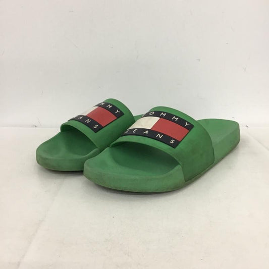 トミー ジーンズ TOMMY JEANS サンダル サンダル プールスライドサンダル シャワーサンダル 26cm 26.0cm ロゴ、文字 緑 / グリーン / green メンズ USED 古着 中古 10161075