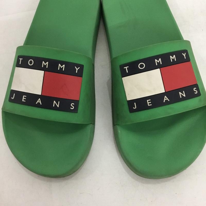 トミー ジーンズ TOMMY JEANS サンダル サンダル プールスライドサンダル シャワーサンダル 26cm 26.0cm ロゴ、文字 緑 / グリーン / green メンズ USED 古着 中古 10161075
