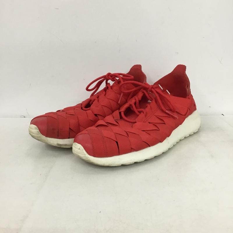 ナイキ NIKE スニーカー スニーカー 555257-600 WMNS ROSHE RUN WOVEN 23cm 23.0cm ロゴ、文字 赤 / レッド / red X 白 / ホワイト / white レディース USED 古着 中古 10161080