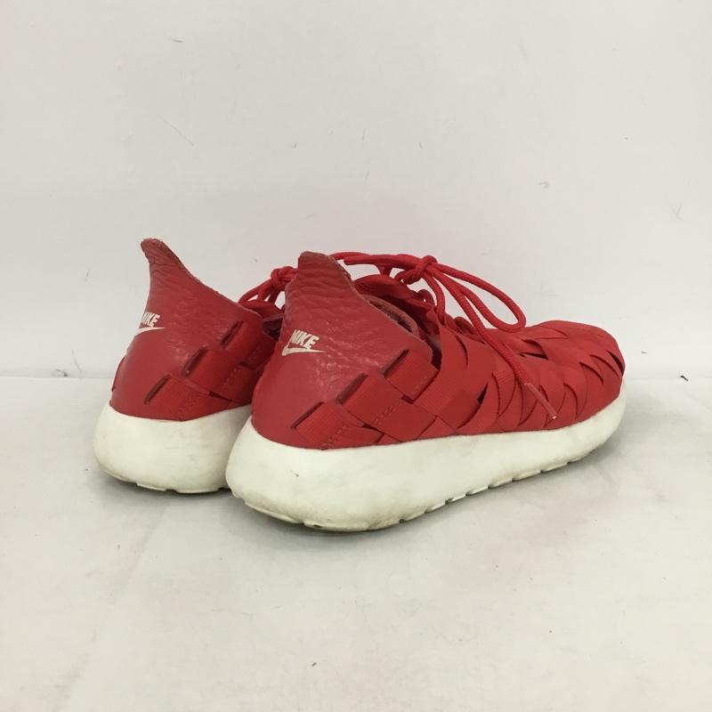 ナイキ NIKE スニーカー スニーカー 555257-600 WMNS ROSHE RUN WOVEN 23cm 23.0cm ロゴ、文字 赤 / レッド / red X 白 / ホワイト / white レディース USED 古着 中古 10161080