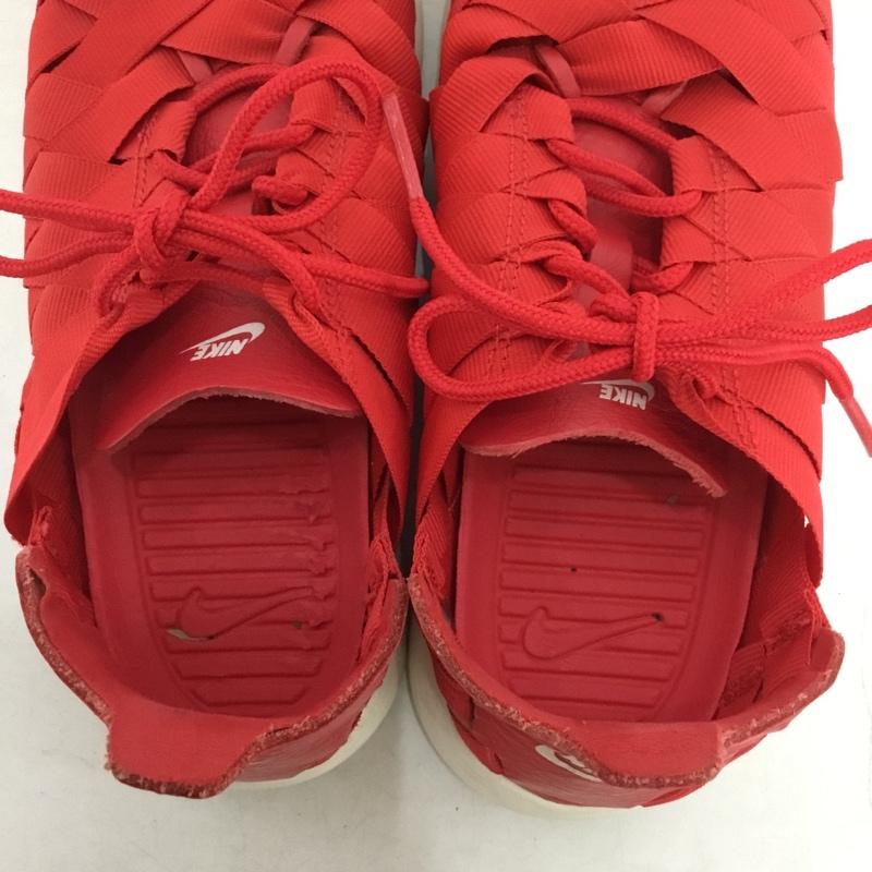 ナイキ NIKE スニーカー スニーカー 555257-600 WMNS ROSHE RUN WOVEN 23cm 23.0cm ロゴ、文字 赤 / レッド / red X 白 / ホワイト / white レディース USED 古着 中古 10161080