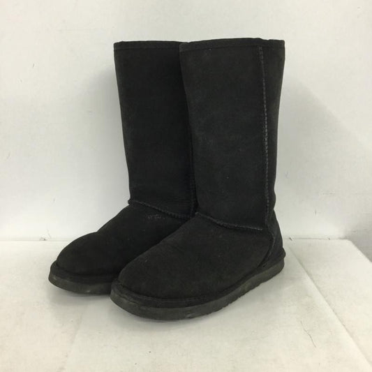 アグ UGG ブーツ 一般 5815 W CLASSIC TALL ムートンブーツ 23cm 23.0cm ロゴ、文字 黒 / ブラック / black レディース USED 古着 中古 10161085