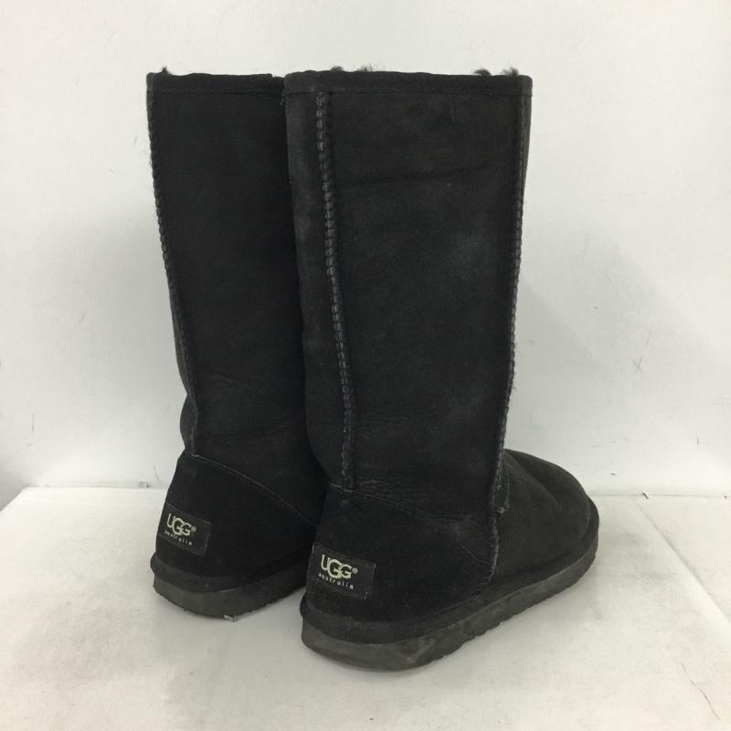 アグ UGG ブーツ 一般 5815 W CLASSIC TALL ムートンブーツ 23cm 23.0cm ロゴ、文字 黒 / ブラック / black レディース USED 古着 中古 10161085