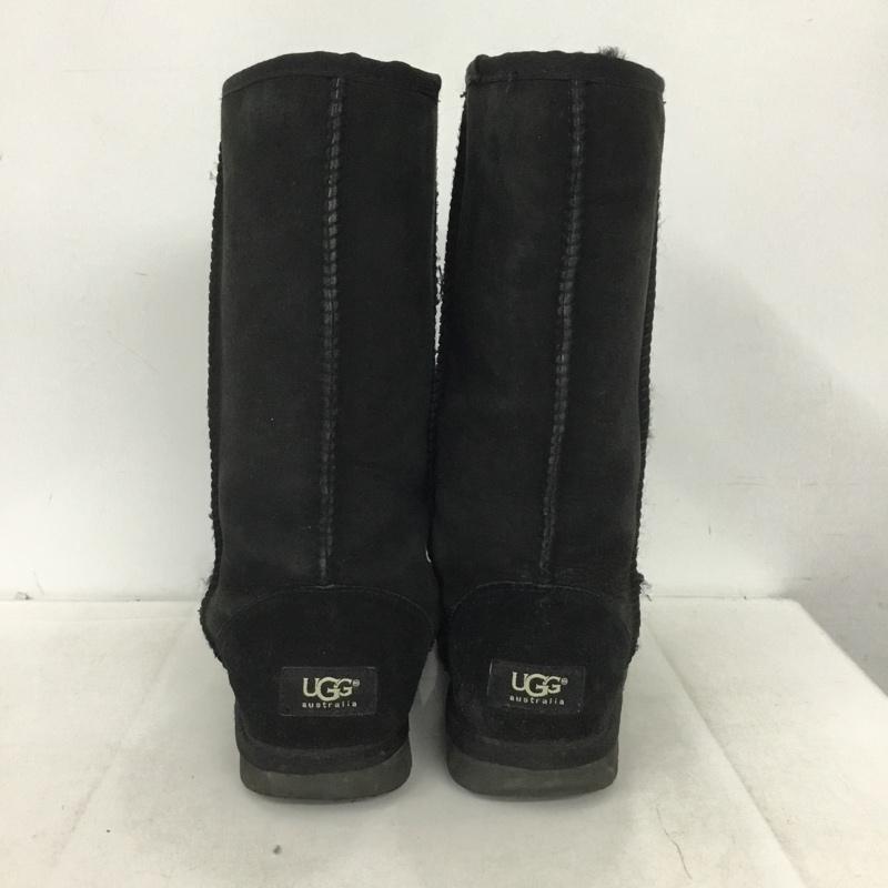 アグ UGG ブーツ 一般 5815 W CLASSIC TALL ムートンブーツ 23cm 23.0cm ロゴ、文字 黒 / ブラック / black レディース USED 古着 中古 10161085