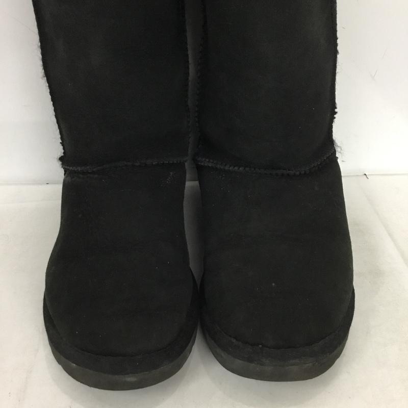 アグ UGG ブーツ 一般 5815 W CLASSIC TALL ムートンブーツ 23cm 23.0cm ロゴ、文字 黒 / ブラック / black レディース USED 古着 中古 10161085