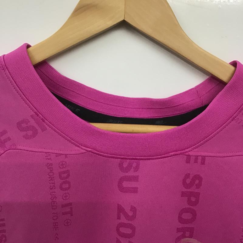 ナイキ NIKE カットソー 半袖 半袖カットソー プリントTシャツ クルーネックカットソー XXL ロゴ、文字 マゼンタ / マゼンタ / メンズ USED 古着 中古 10161086