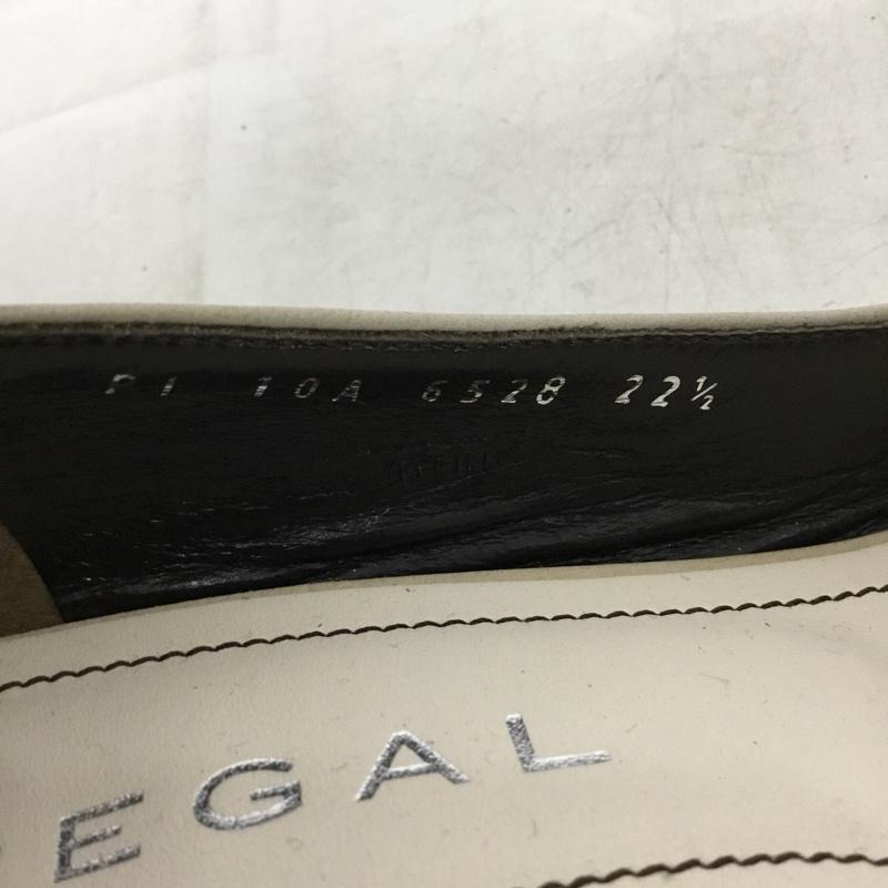 リーガル REGAL パンプス パンプス 6528 オープントゥ 22.5 22.5cm 無地 灰 / グレー / gray X ベージュ / ベージュ / beige レディース USED 古着 中古 10161090
