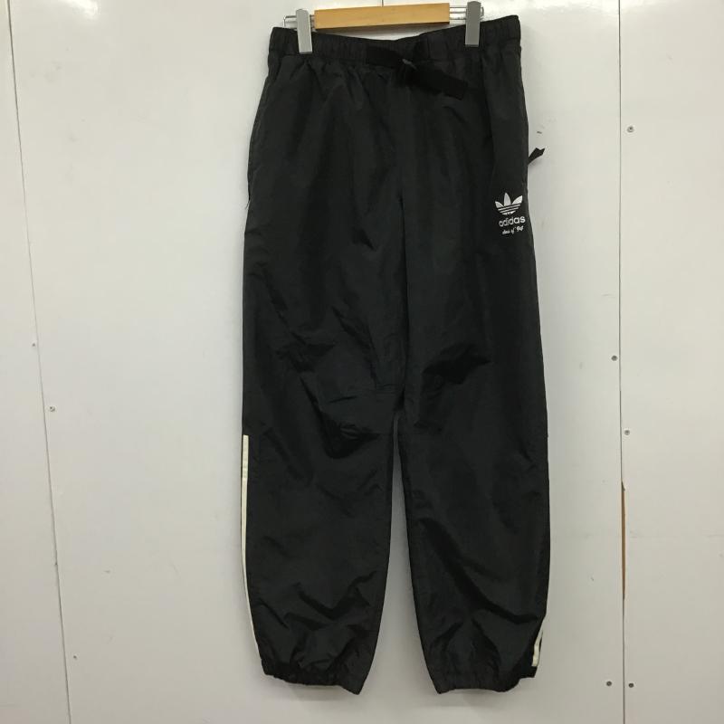 アディダス adidas パンツ ワークパンツ、ペインターパンツ ナイロンパンツ ワイドパンツ カジュアルパンツ M ロゴ、文字 ダークグレー / ダークグレー / メンズ USED 古着 中古 10161093