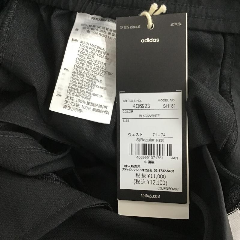 アディダス adidas パンツ ワークパンツ、ペインターパンツ ワイドパンツ カジュアルパンツ ワークパンツ ジャージ S ロゴ、文字 黒 / ブラック / black メンズ USED 古着 中古 10161098