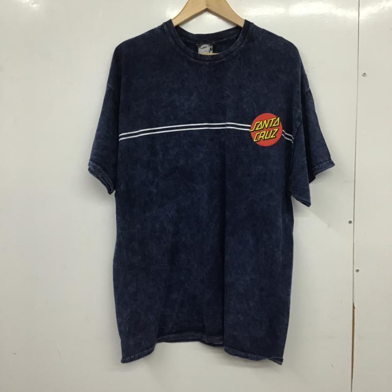 サンタクルーズ SANTA CRUZ Tシャツ 半袖 半袖カットソー プリントTシャツ クルーネックカットソー XL ロゴ、文字 インディゴ / インディゴ / Indigo メンズ USED 古着 中古 10161099