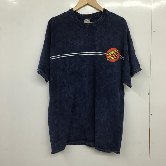 サンタクルーズ SANTA CRUZ Tシャツ 半袖 半袖カットソー プリントTシャツ クルーネックカットソー XL ロゴ、文字 インディゴ / インディゴ / Indigo メンズ USED 古着 中古 10161099