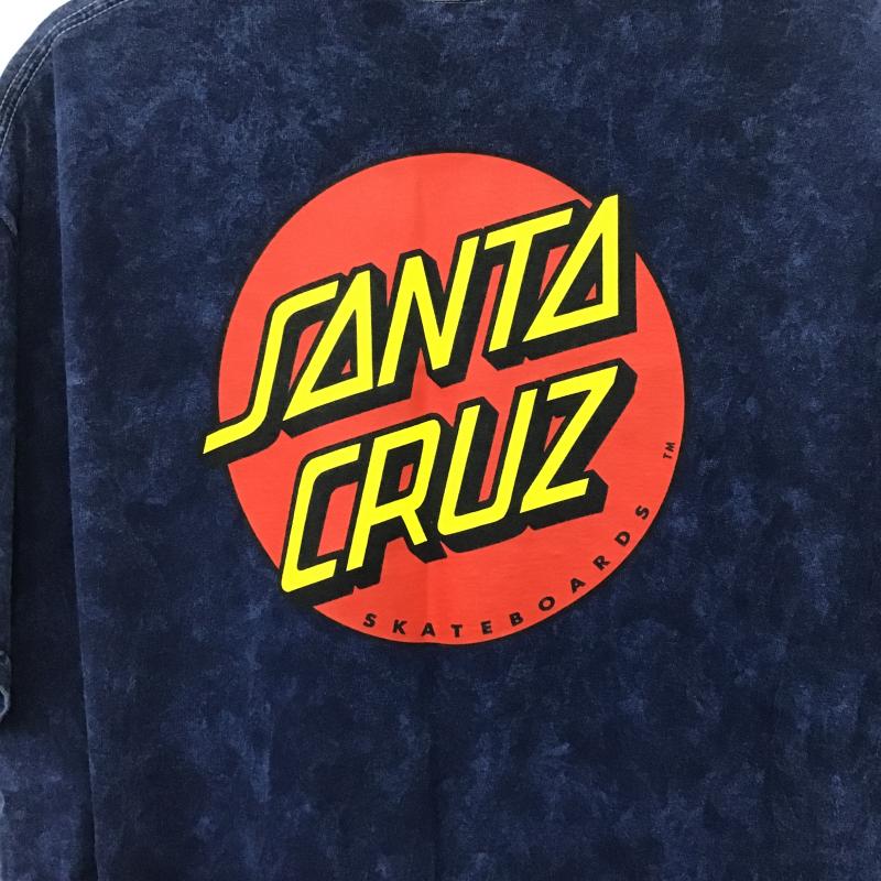 サンタクルーズ SANTA CRUZ Tシャツ 半袖 半袖カットソー プリントTシャツ クルーネックカットソー XL ロゴ、文字 インディゴ / インディゴ / Indigo メンズ USED 古着 中古 10161099